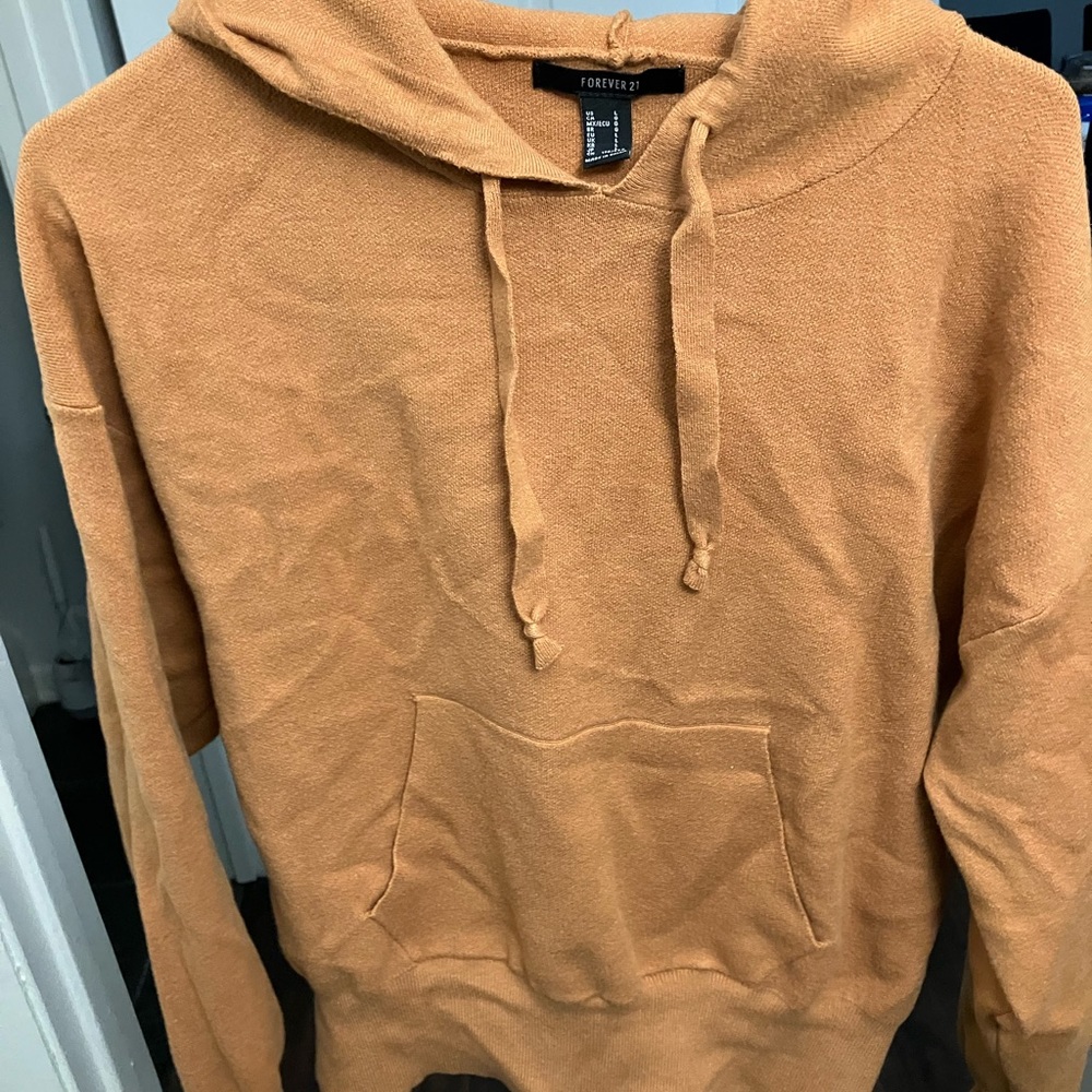 Brown/Orange Knit Hoodie